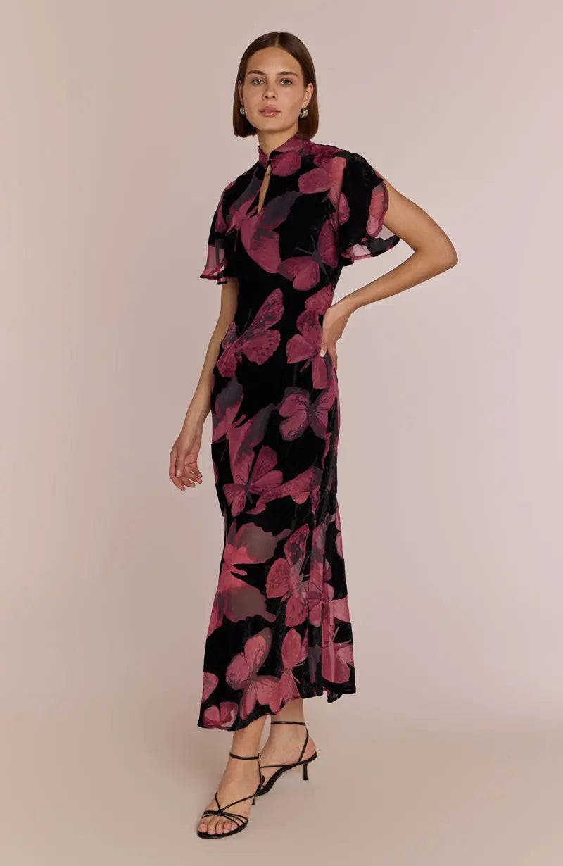 Rewritten Kyoto Butterfly Print Dress 
