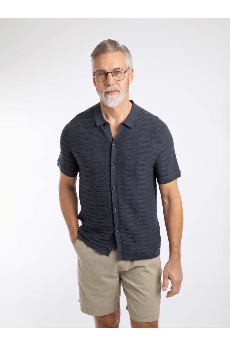 Tod Short Sleeve Knitted Polo Shirt, Main, color, Navy