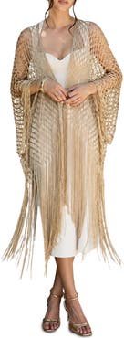 SAACHI Crochet Fringe Kimono