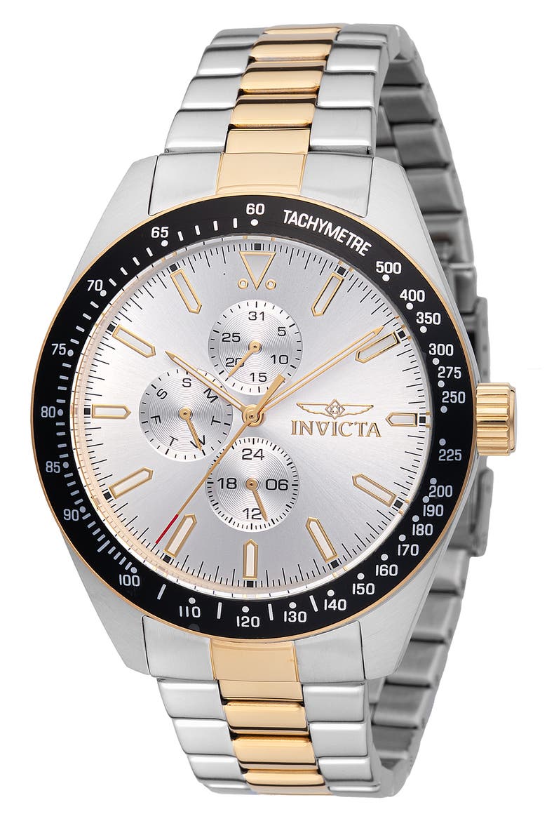 48861 Aviator Watch, Main, color, SILVER/ TWO TONE