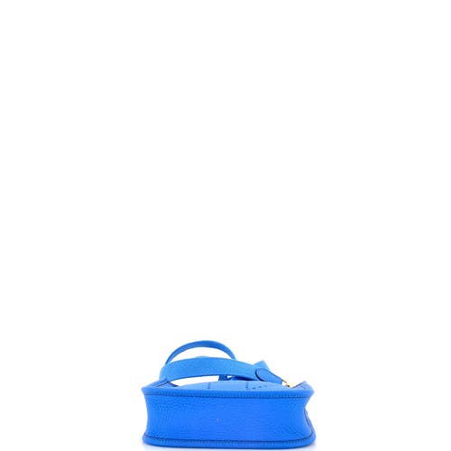 Pre-owned Hermes Hermes Evelyne Bag Gen Iii Clemence Tpm In Blue
