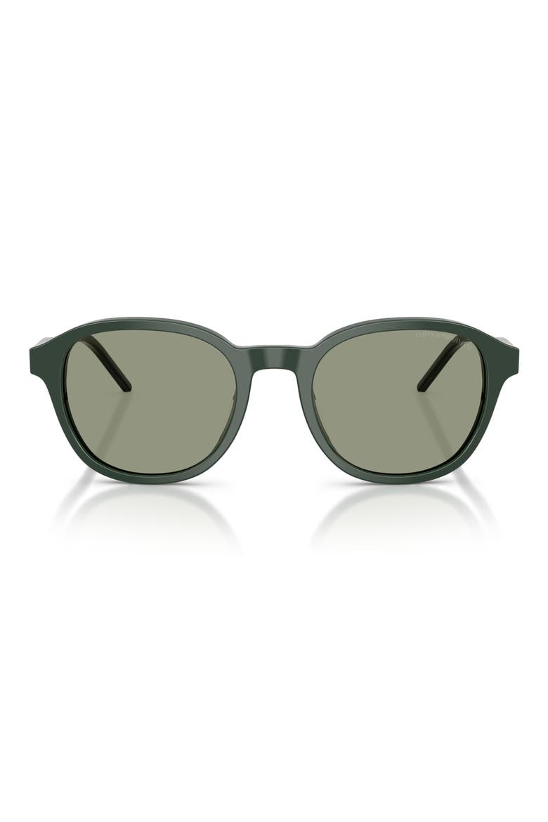 51mm Pillow Sunglasses, Main, color, SHINY GREEN / GREEN