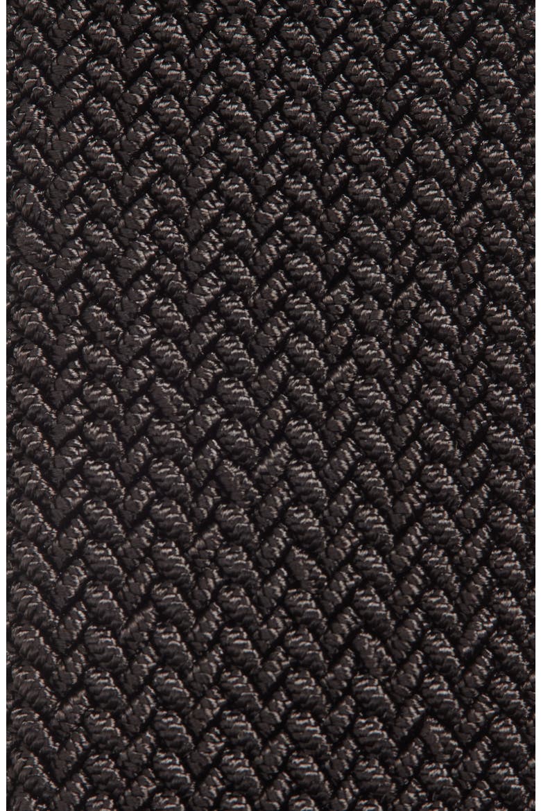 Woven Elastic Belt, Alternate, color, DARK BROWN