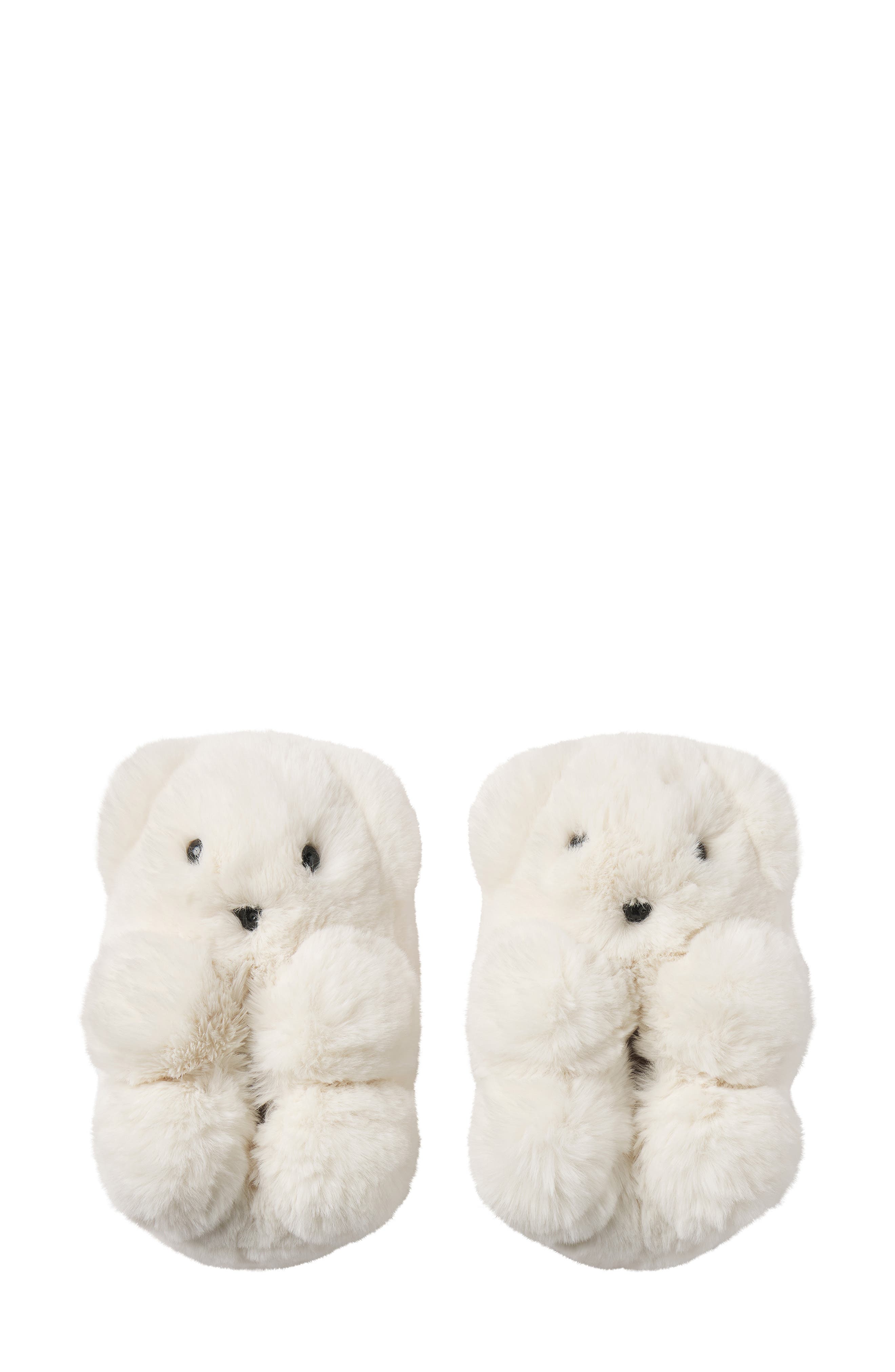 SKIMS Teddy Bear Slipper, Main, color, Marble