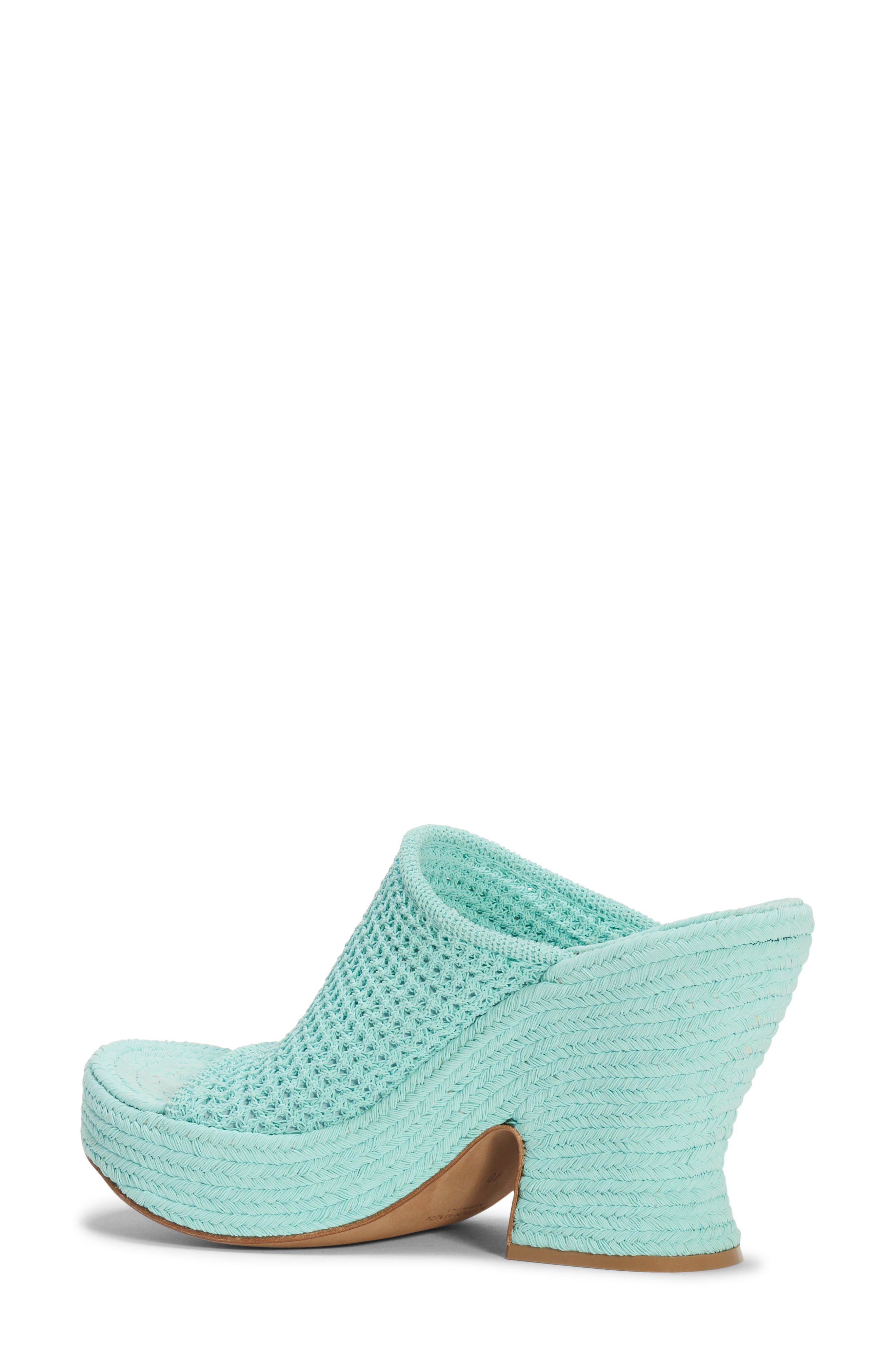 Crochet Platform Slide Sandal, Alternate, color, GLAZE