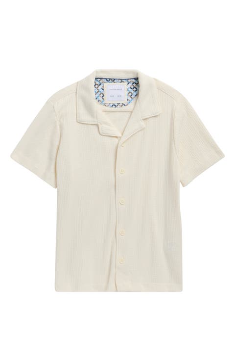 Kids' Textured Geometric Camp Shirt (Big Kid)