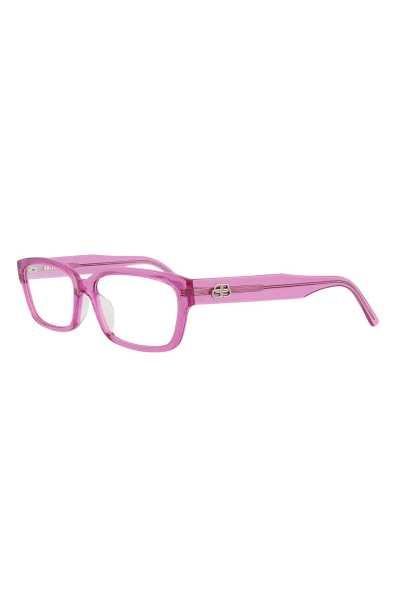 Balenciaga 55mm Rectangular Optical Glasses, Alternate, color,
