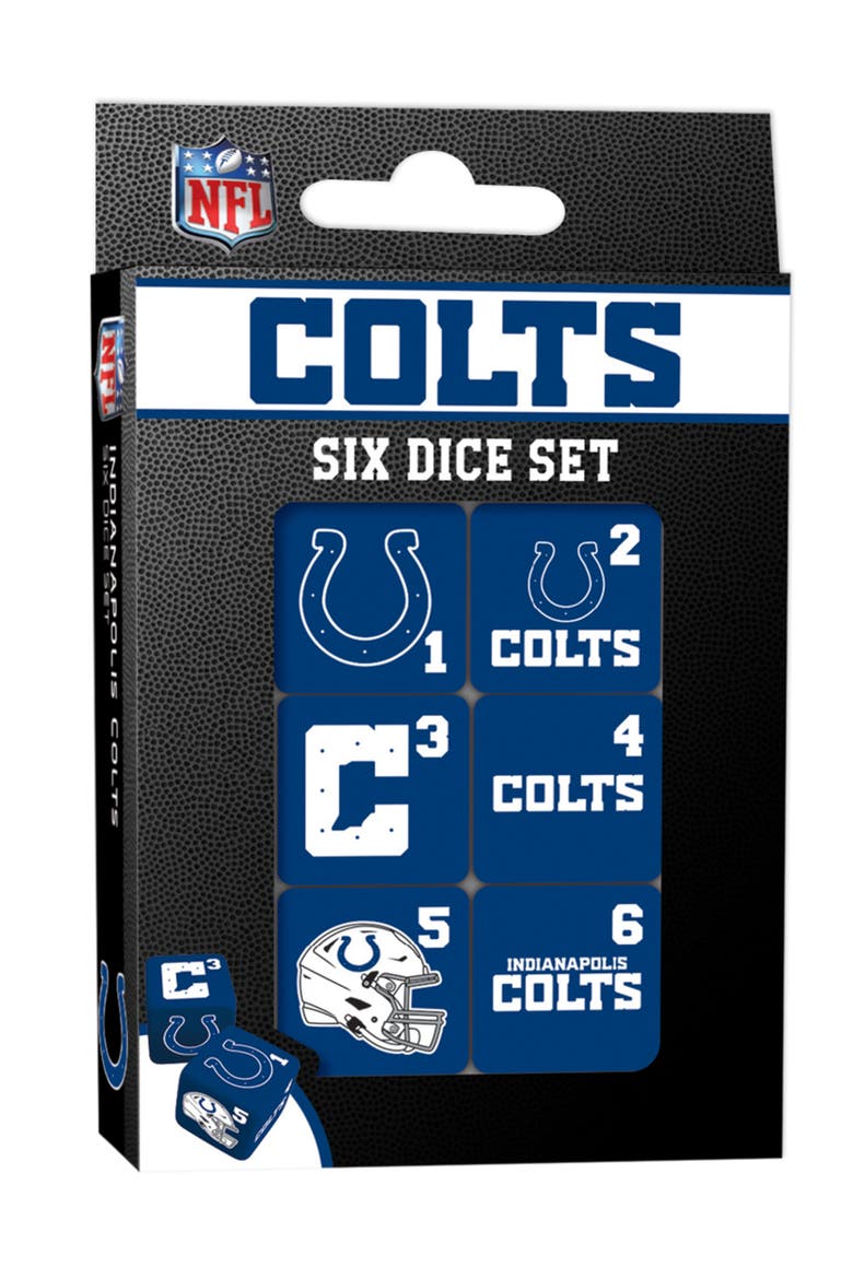 Indianapolis Colts Dice Set - 19mm, Main, color, Multicolor