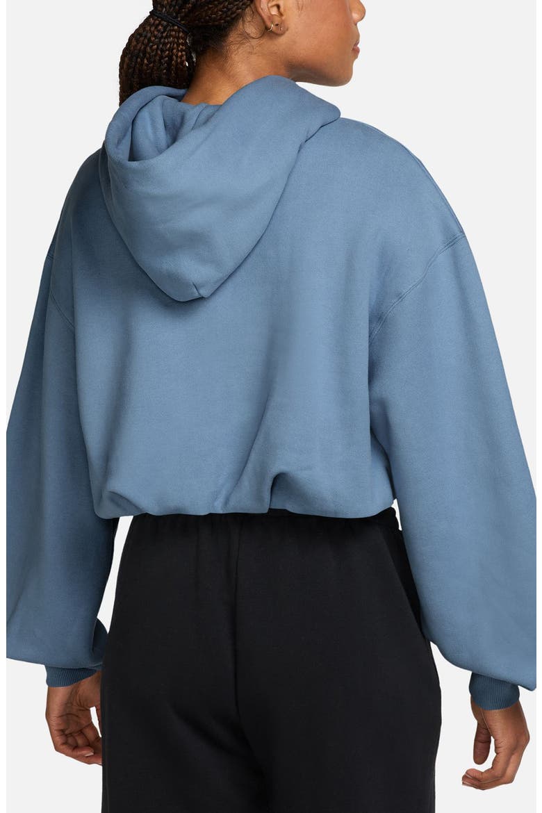 Sportswear Oversized Cropped Fleece Hoodie, Alternate, color, 486 WORKBL/ SAIL