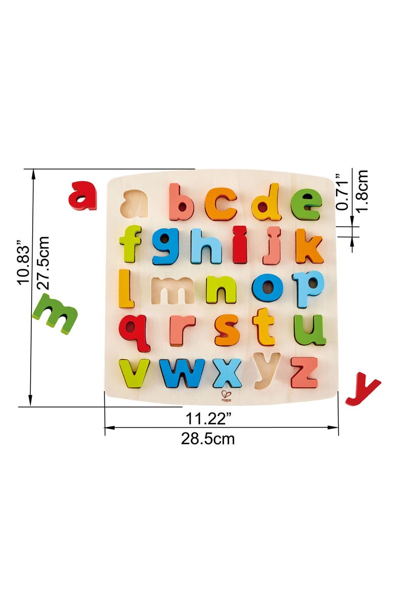 Hape 27-Piece Chunky Lowercase Letters Puzzle, Alternate, color,