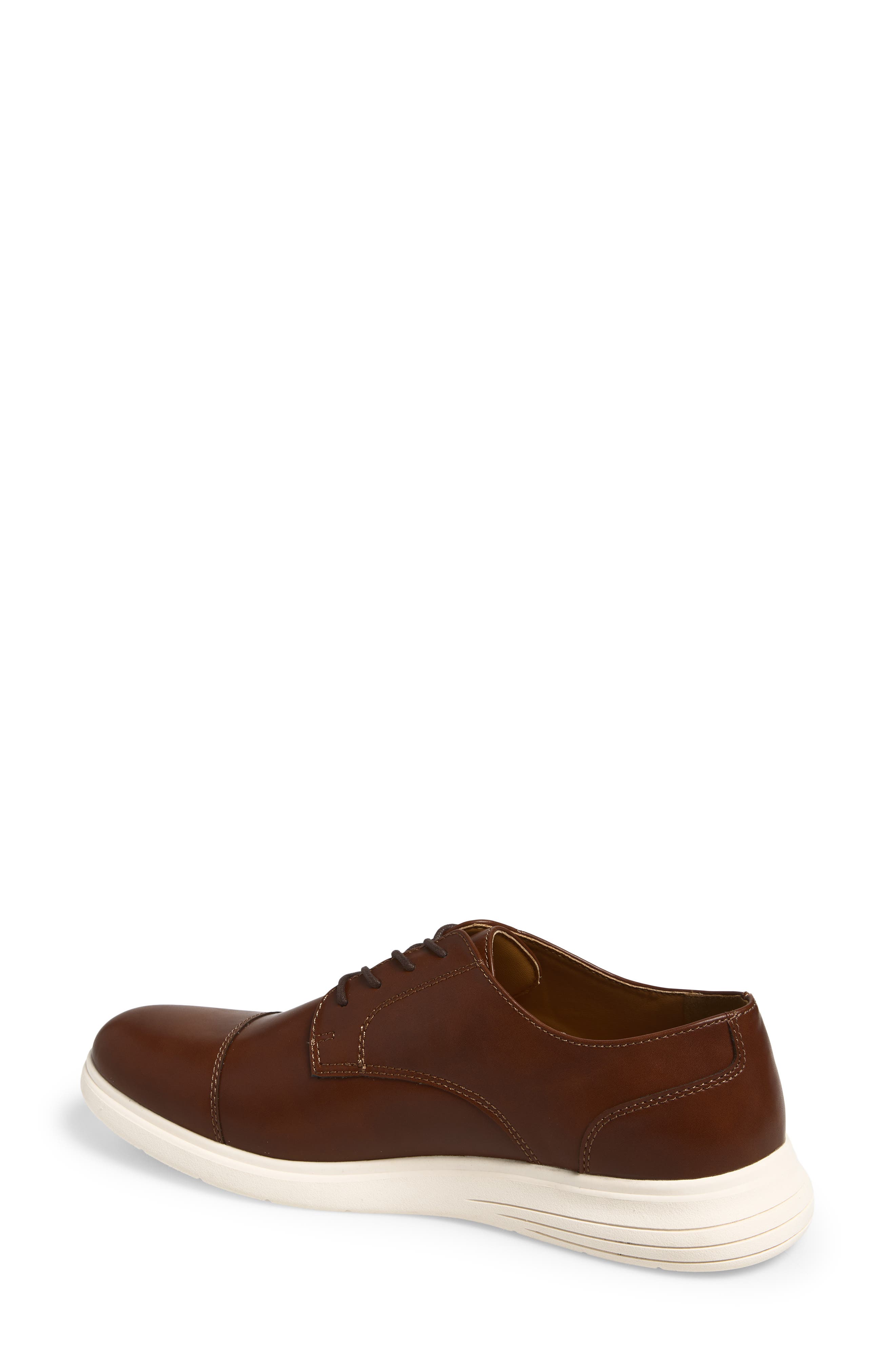 Kohen Hybrid Faux Leather Cap Toe Derby, Alternate, color, BROWN CHESTNUT