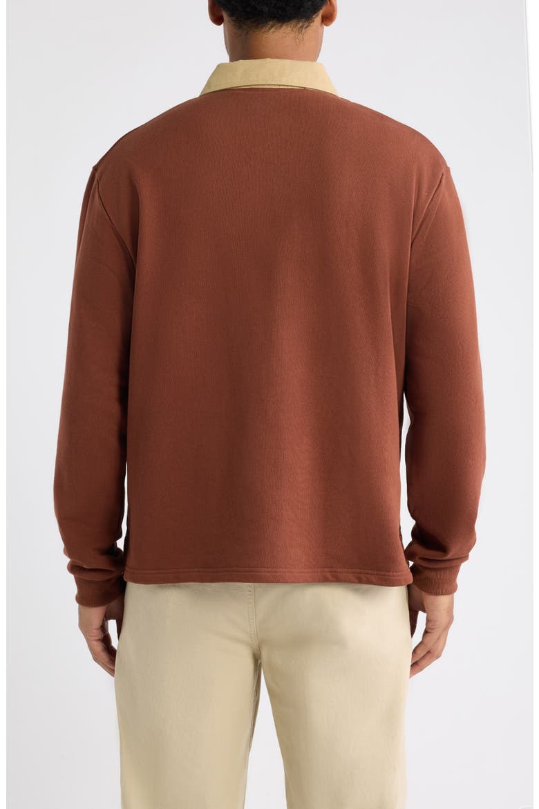 Heritage Bloom Cotton Rugby Polo, Alternate, color, BARK