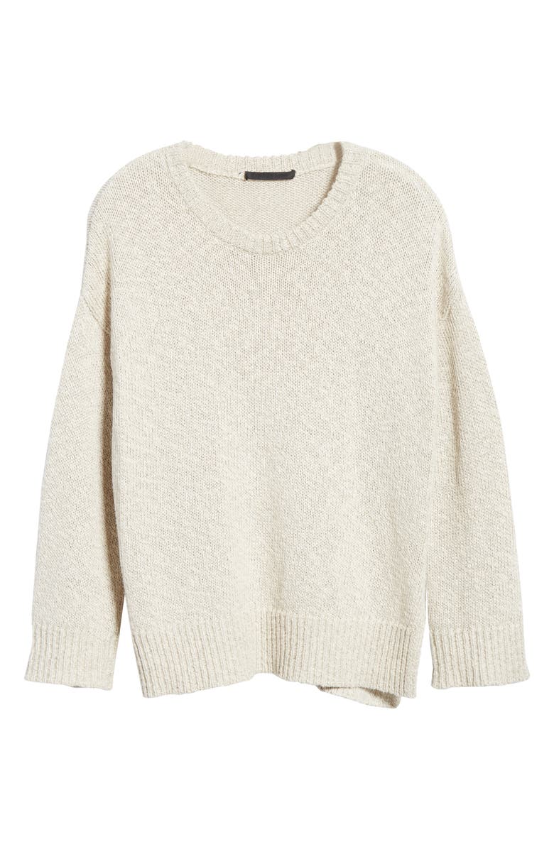 Jenni Kayne Cotton & Linen Crewneck Boyfriend Sweater, Alternate, color,