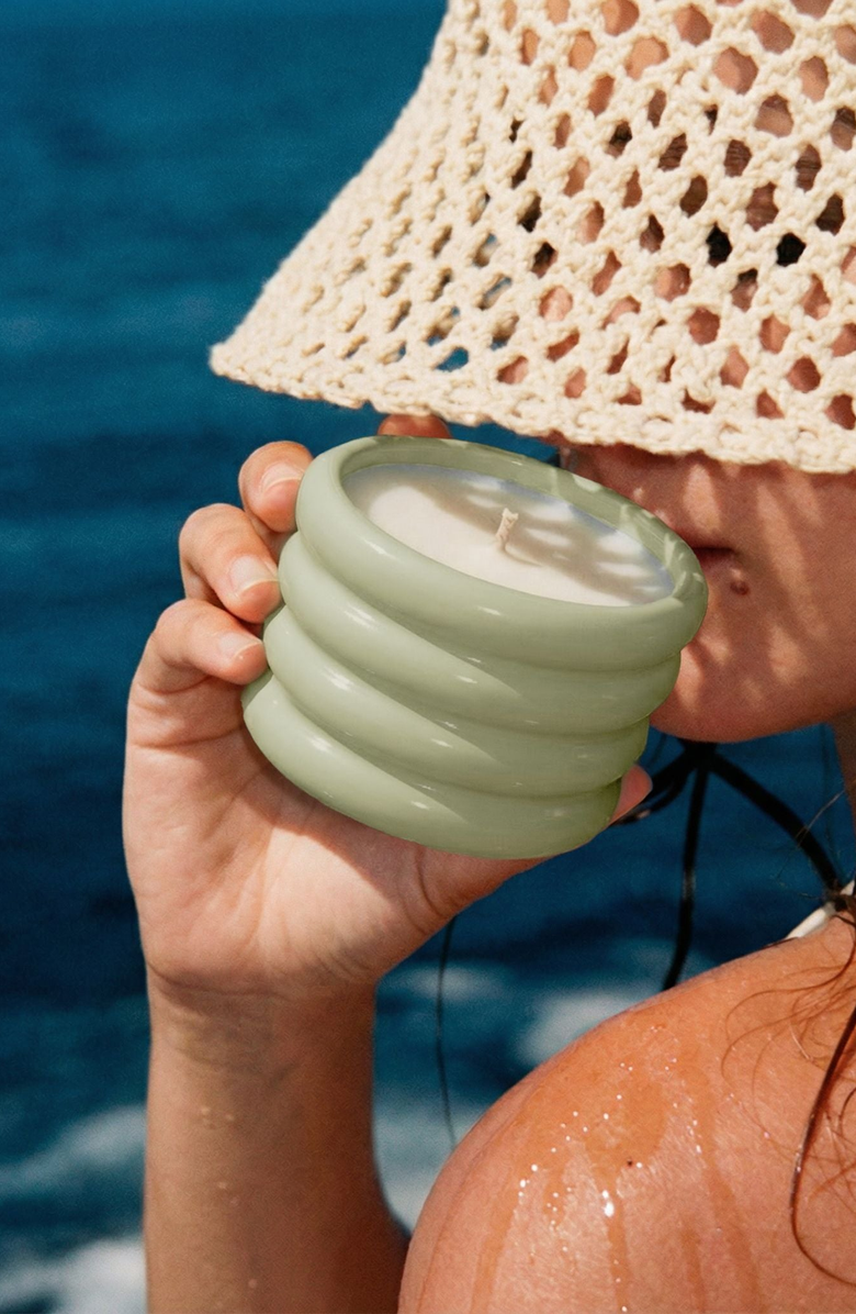 Italic Ceramic Candle, Alternate, color, Matcha Bloom