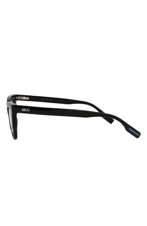 Alexander Mcqueen Mcqueen 50mm Cat Eye Optical Glasses In Black Black Transparent