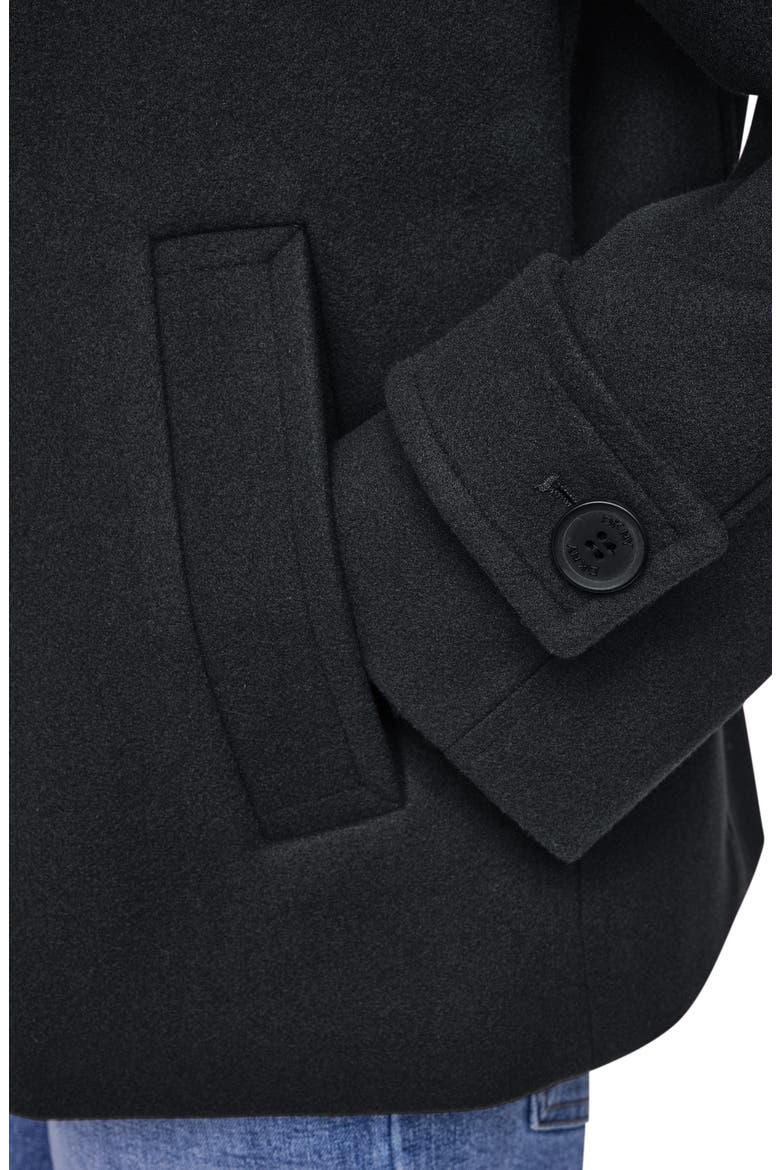 Relaxed Fit Peacoat, Alternate, color, BLACK