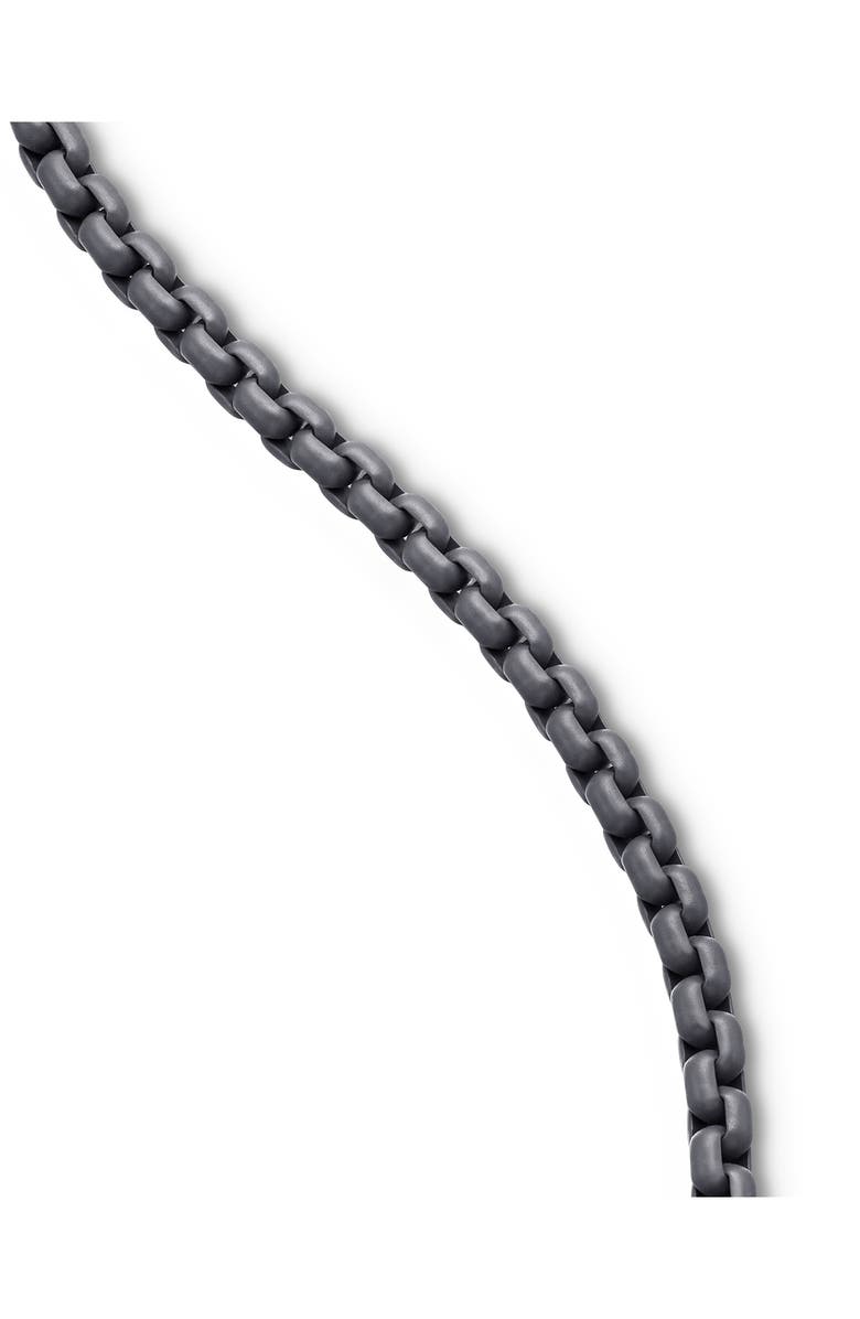 David Yurman Men's Box Chain Necklace in Sterling Silver with Grey Stainless Steel, 4mm, Alternate, color, 