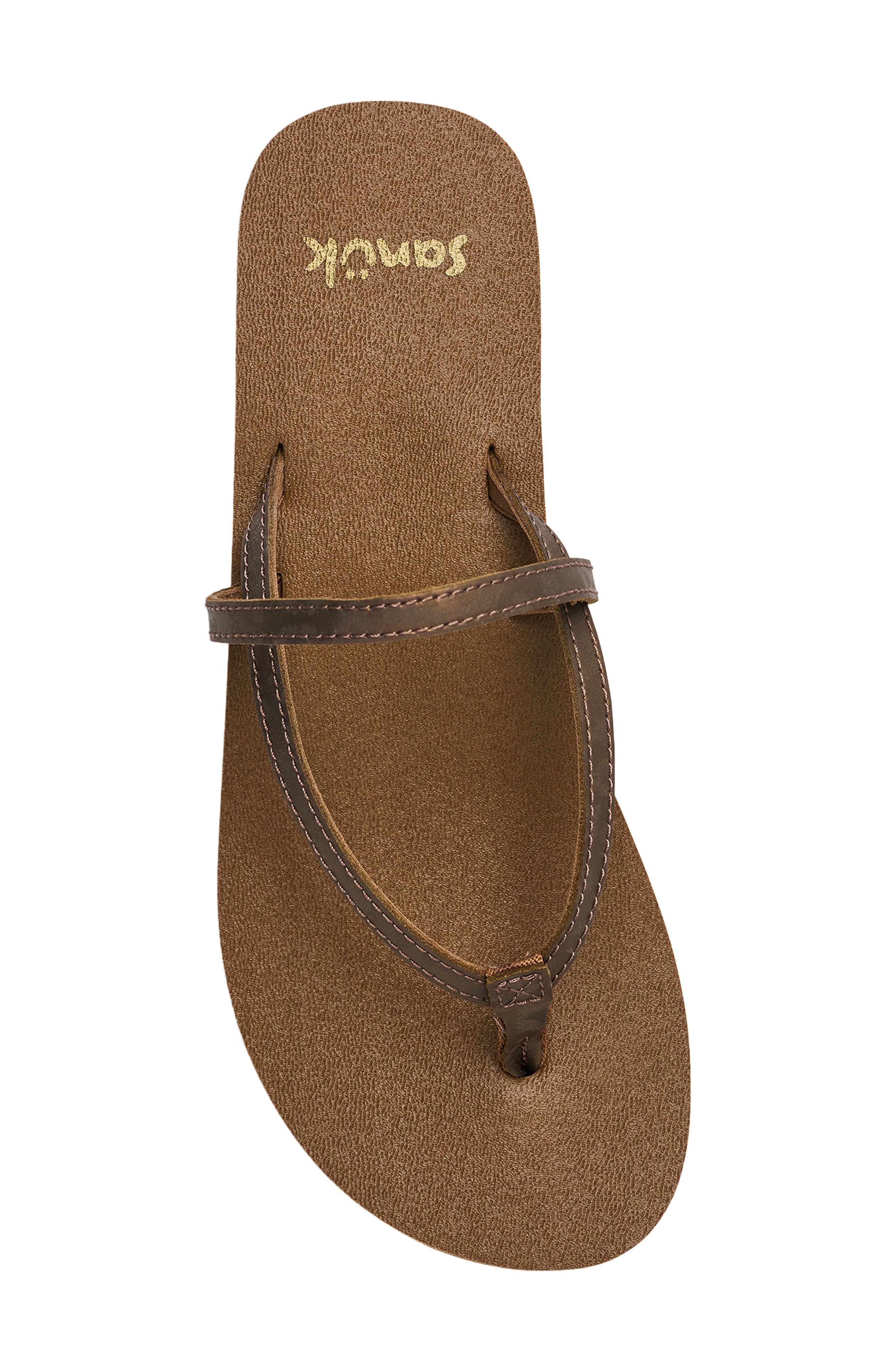 Yoga Strappy Leather Sandal, Alternate, color, BRONZE LEOPARD