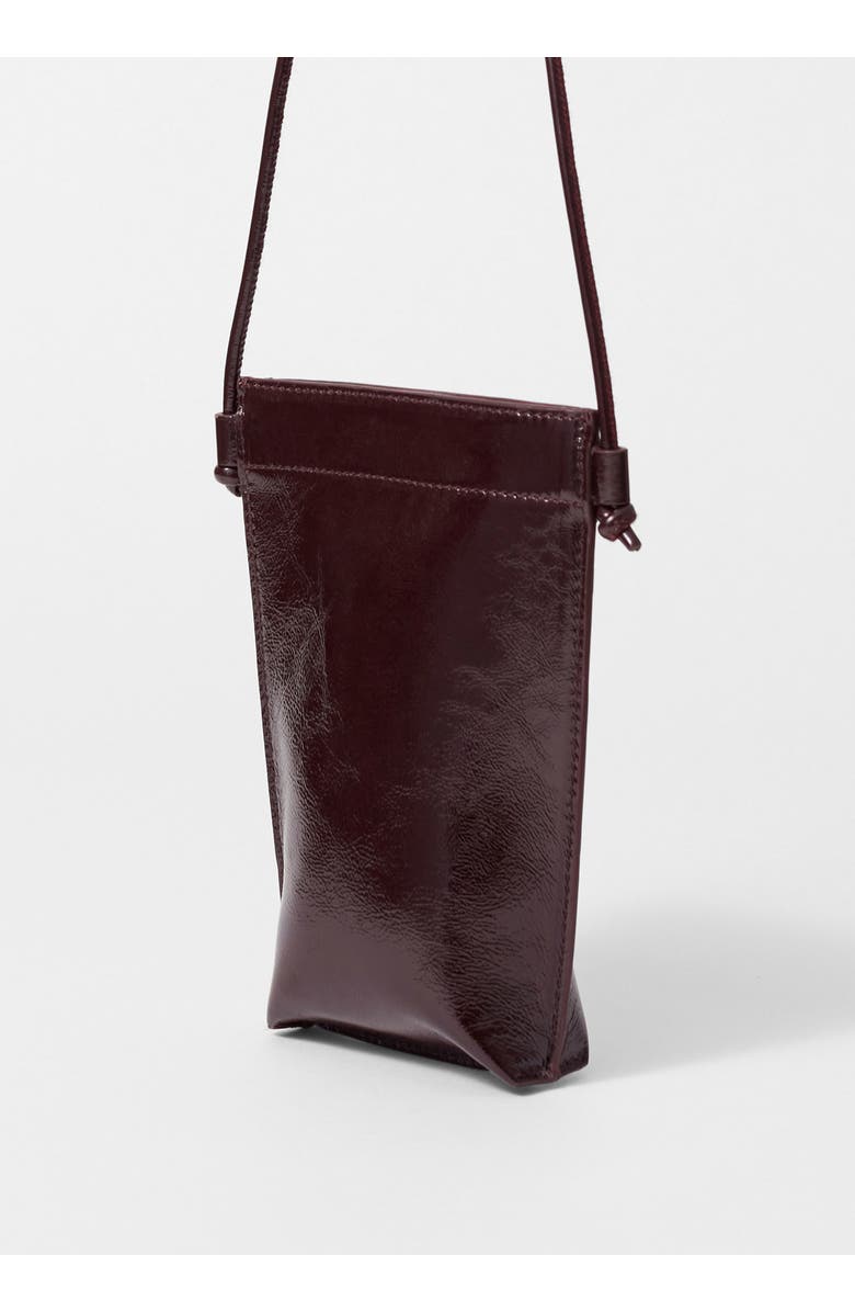 & Other Stories Leather Crossbody Phone Pouch, Alternate, color, Red Dark