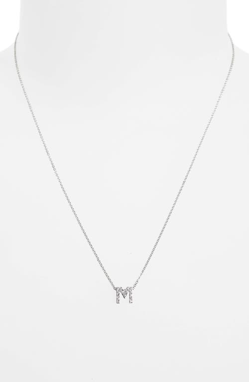 Bony Levy 18k Gold Pavé Diamond Initial Pendant Necklace In 18k White Gold - M