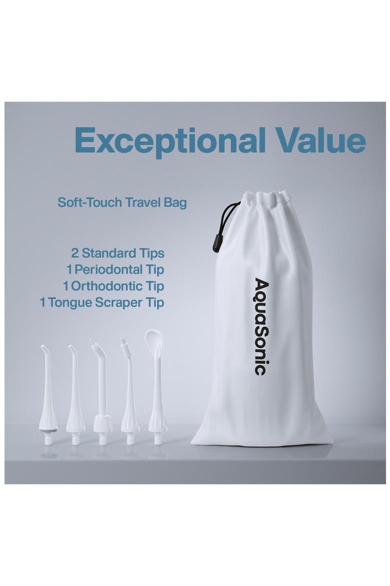 Aqua Flosser Cordless Rechargeable Water Flosser in White, Alternate, color, NO COLOR
