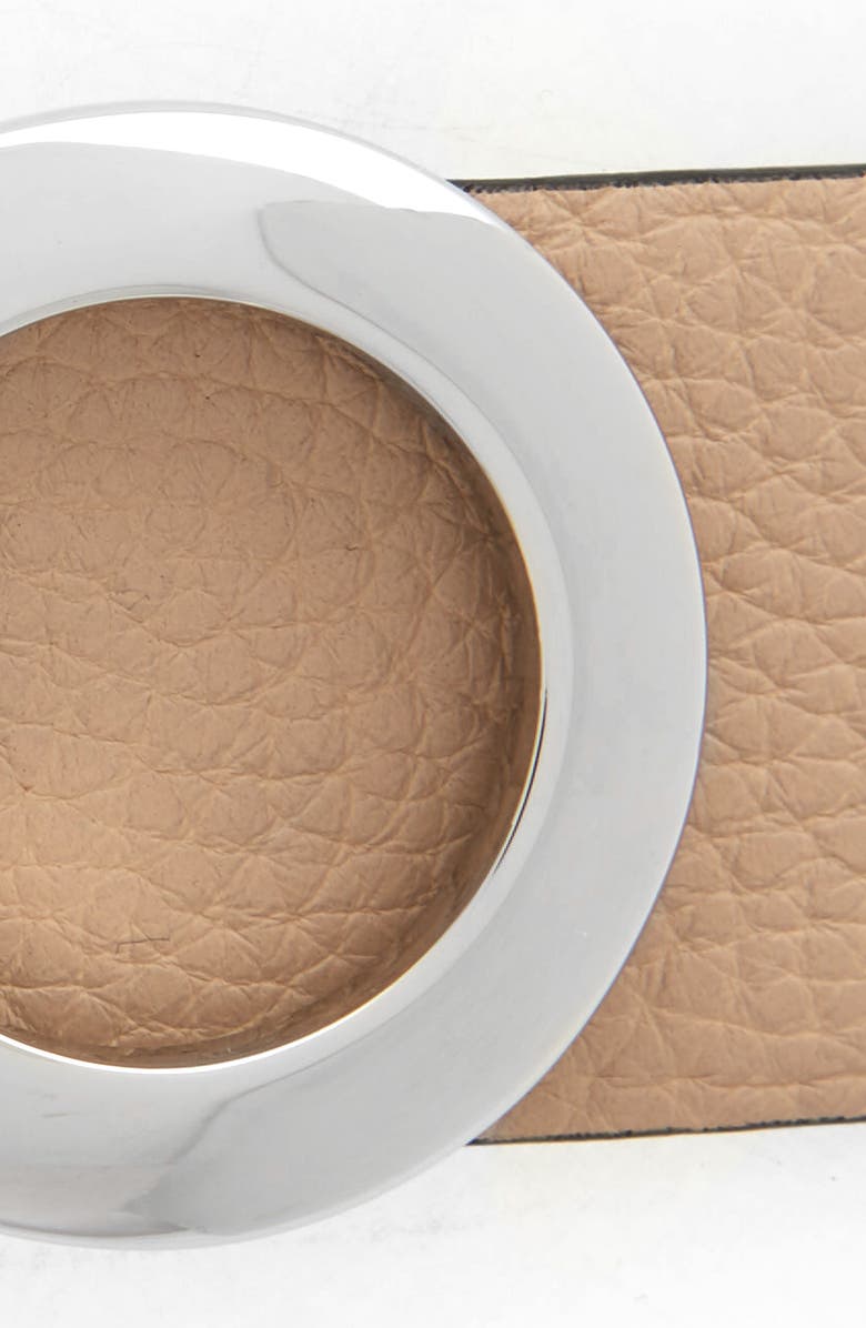 FERRAGAMO Reversible Gancini Calfskin Leather Belt, Alternate, color, New Bisque