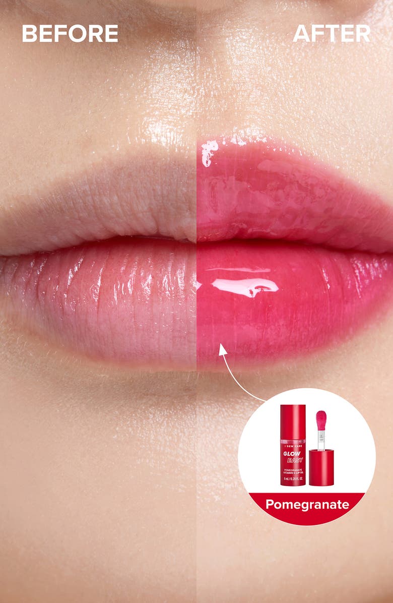 I DEW CARE Glow Easy Lip Oil, Alternate, color, Pomegranate