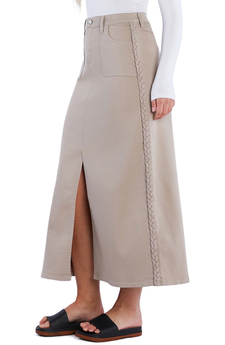 Wash Lab Denim Braided Denim Maxi Skirt, Alternate, color, Cool Clay