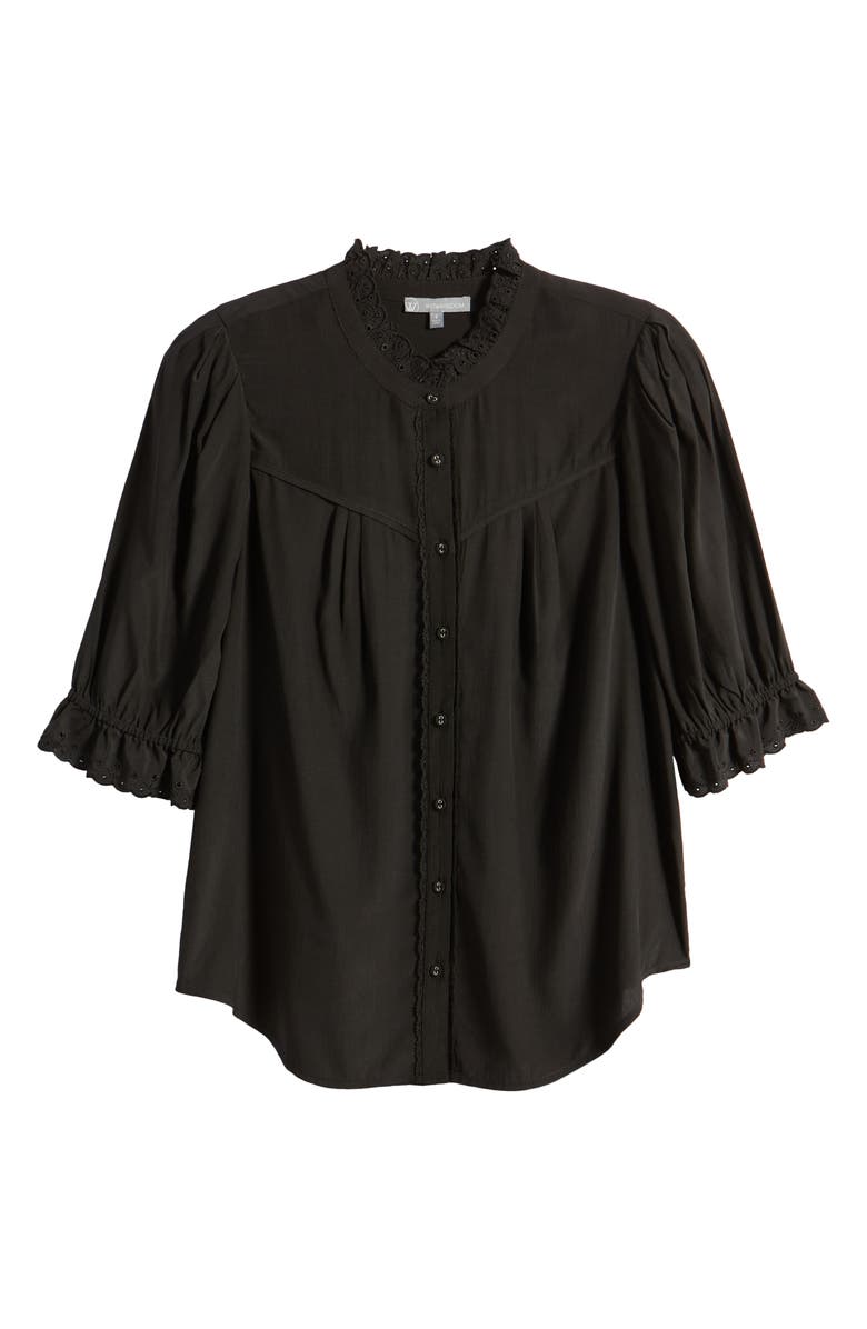 Wit & Wisdom Eyelet Accent Top, Alternate, color,