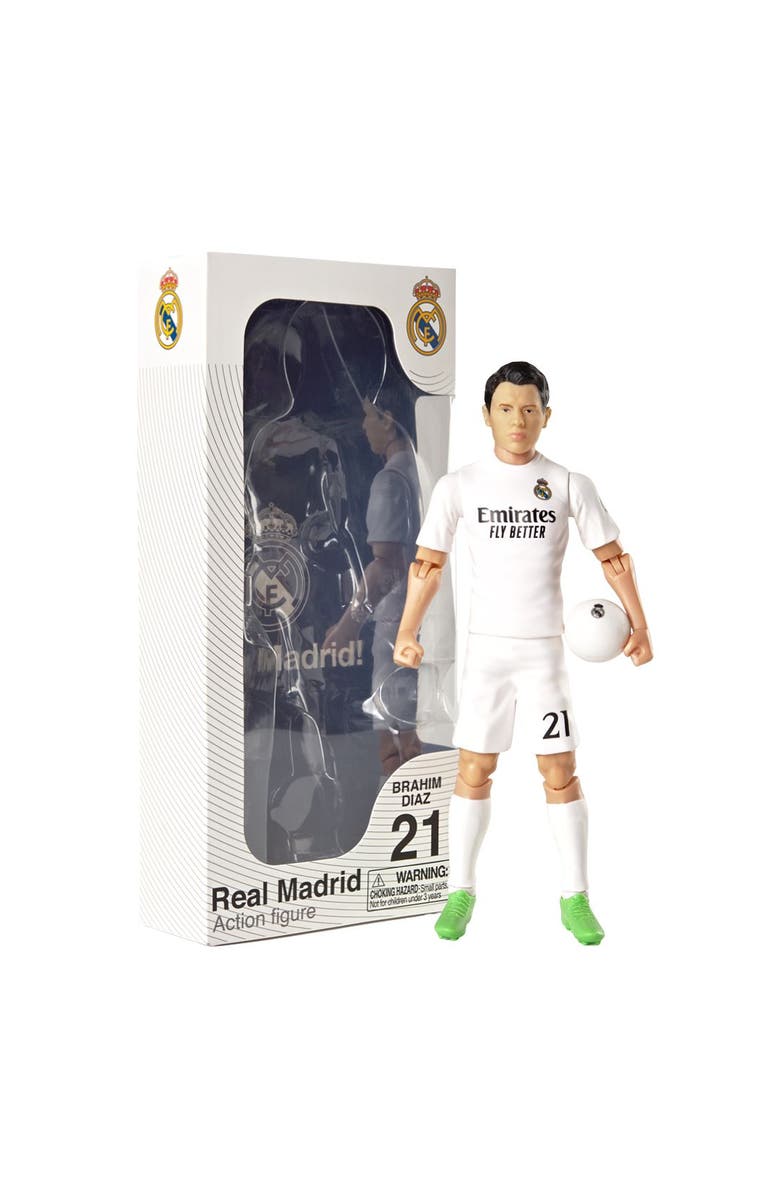 Banbo Toys SOCKERS Real Madrid CF Brahim Díaz 8" Collectible Soccer Action Figure, Main, color, White