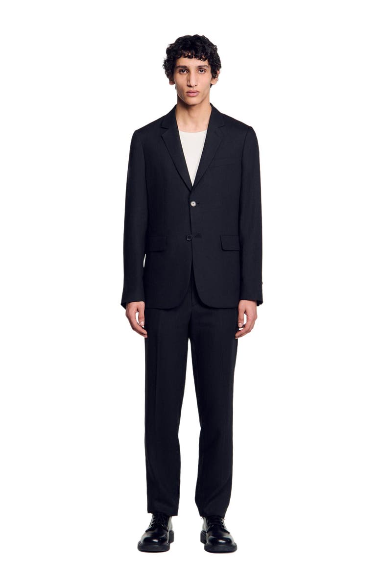 SANDRO Classic suit jacket, Main, color, Black
