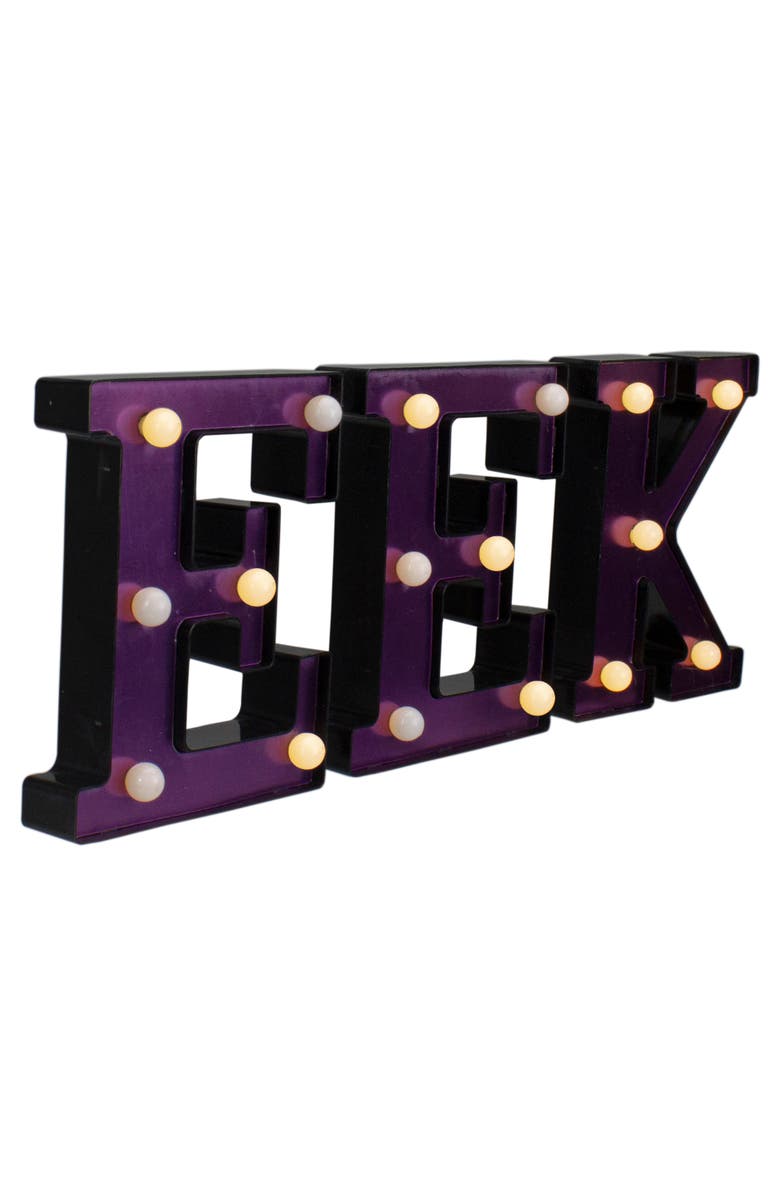 Northlight LED Lighted EEK Halloween Marquee Style Sign - 6.5", Alternate, color, 