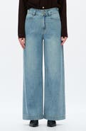 Bayeas Ultra Rhinestone High Waist Wide Leg Jeans