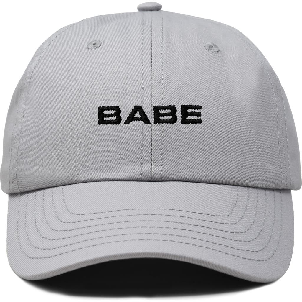 Dalix Babe Embroidered Cap In Gray