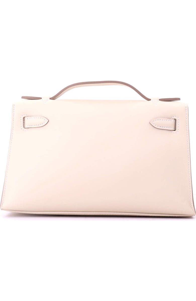 Pre-Owned Hermes Kelly Pochette Swift, Alternate, color, Craie