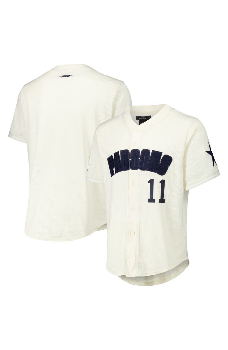 PRO STANDARD Men's Pro Standard Micah Parsons Cream Dallas Cowboys Name & Number Triple Tonal Button-Up Baseball Jersey, Alternate, color, 