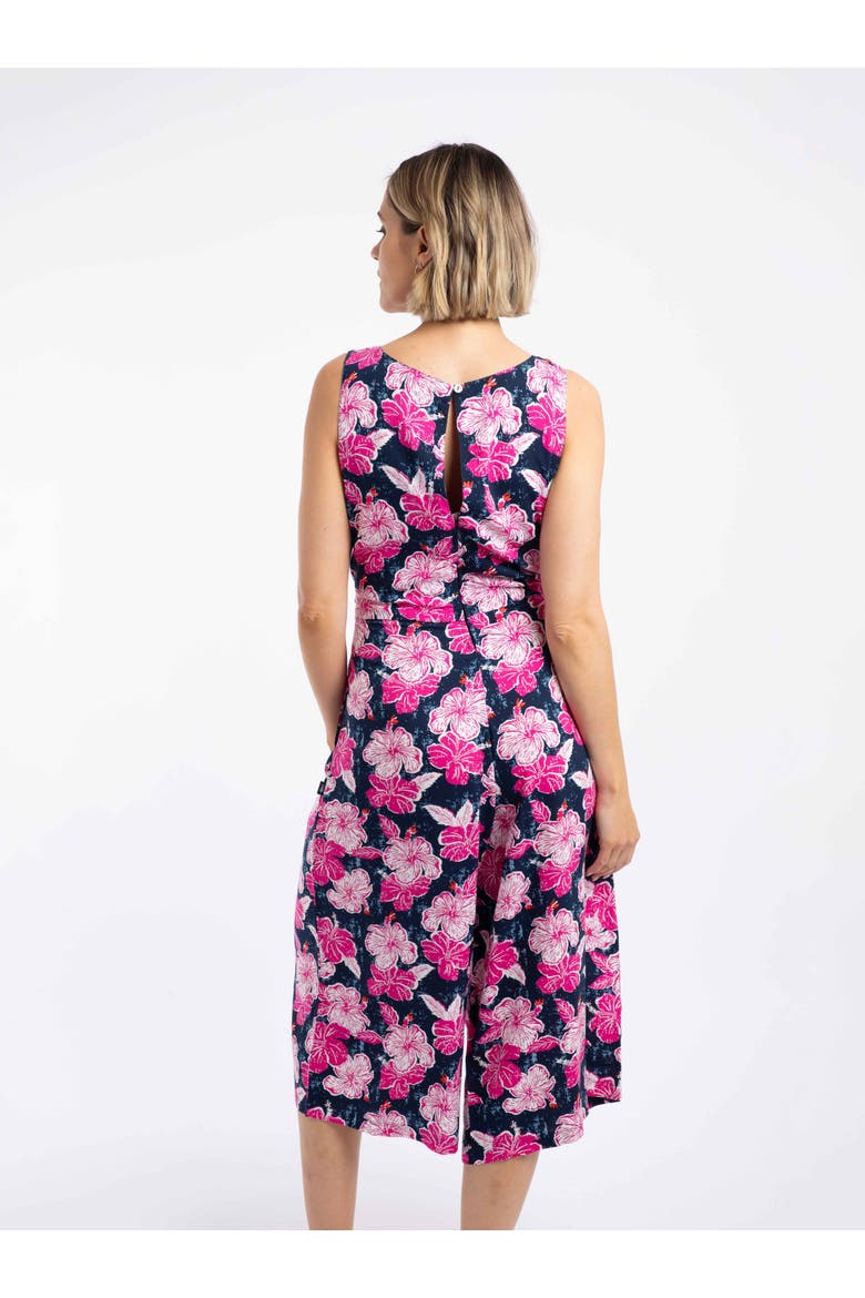 Nalani Printed Viscose Jumpsuit, Alternate, color, Fuchsia Punch