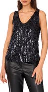 Vince Camuto V-Neck Sequin Tank