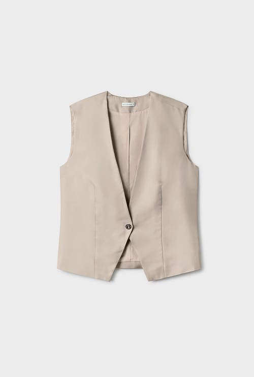 Shop Silk Laundry Twill Slouch Vest Hazelnut