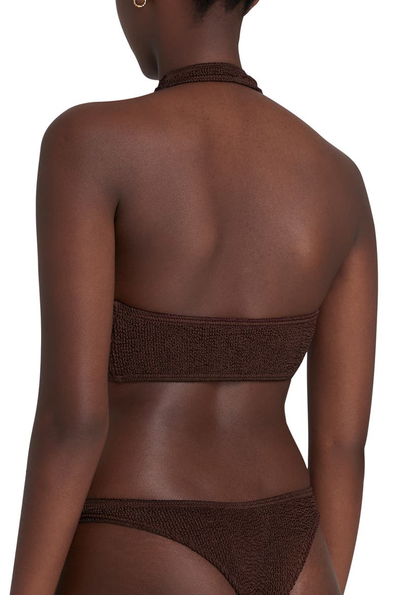 BOUND by Bond-Eye Carmen Crop Bikini Top, Alternate, color, CHOCOLATE