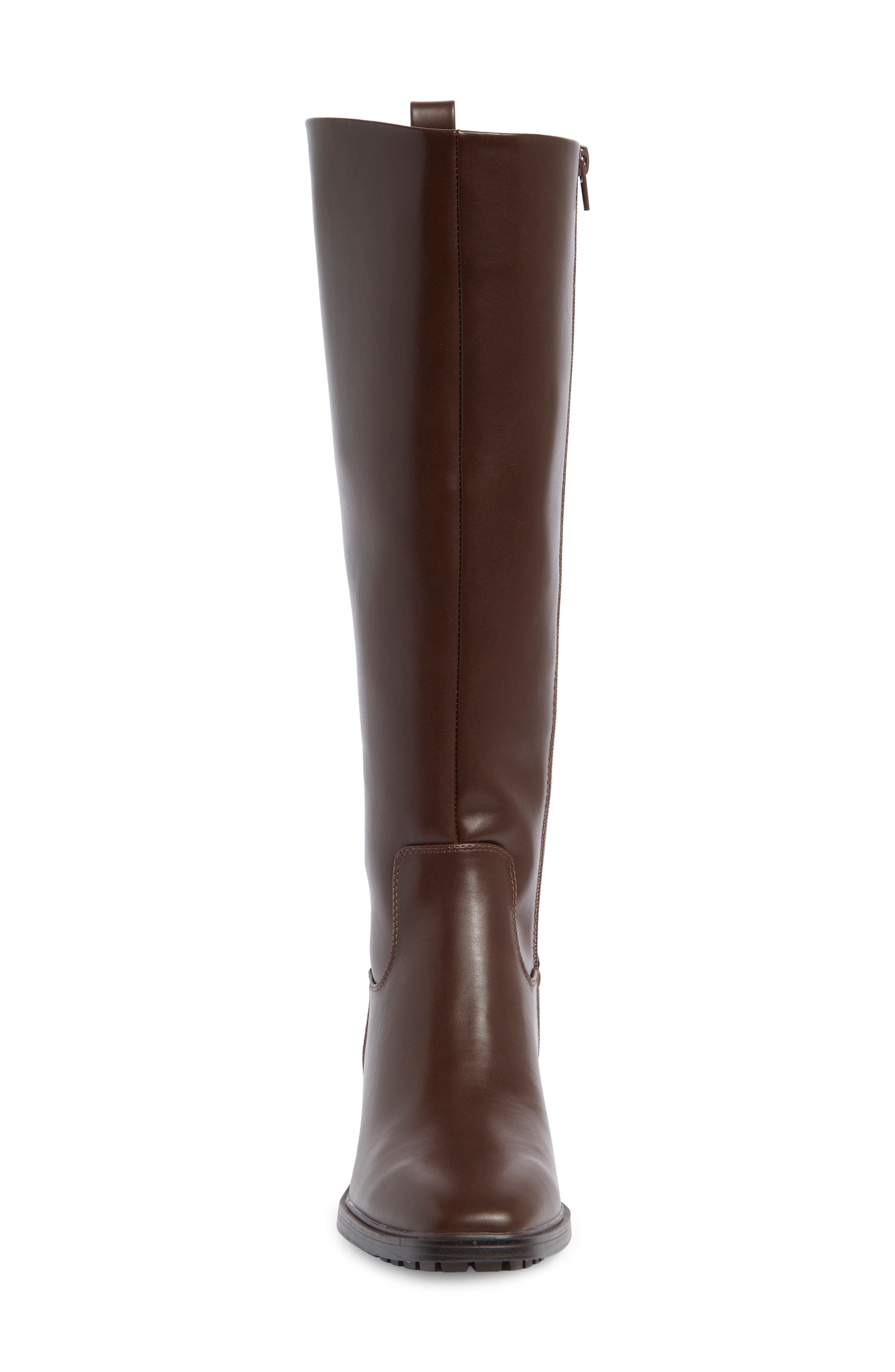 Nine West Blondy Square Toe Knee High Boot, Alternate, color, Dark Brown 200
