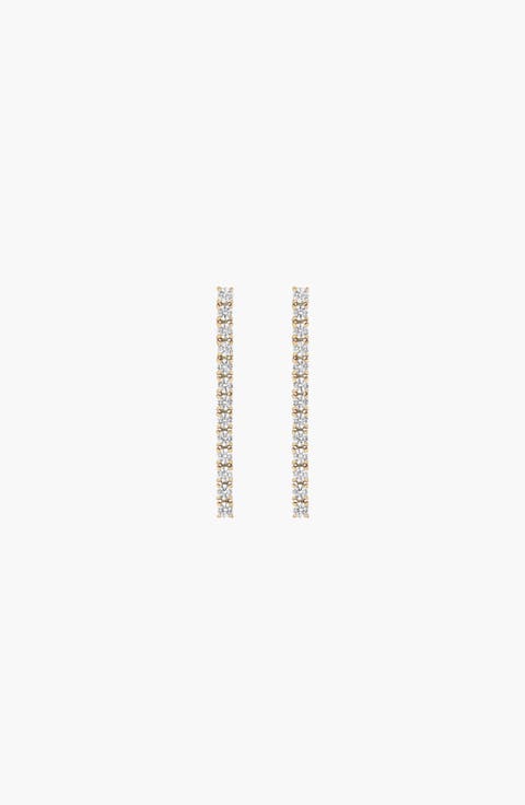 Unbreakable Lab Grown Sapphire Tennis Earrings