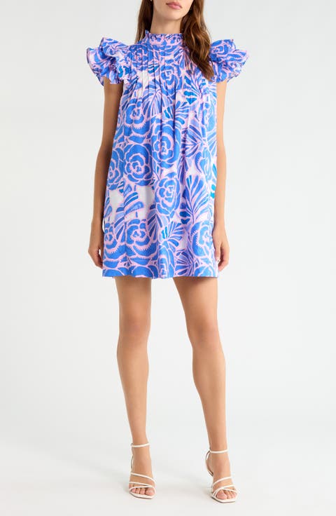 Lovel Floral Cotton Shift Minidress