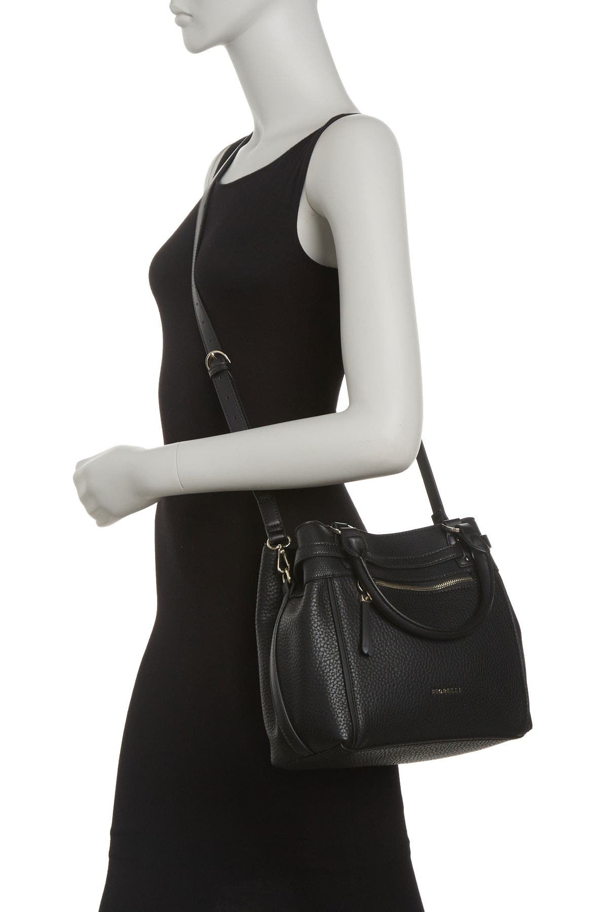 Freddie Small Satchel Bag, Alternate, color, BLACK
