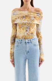 Nude Lucy Lumine Mesh Ls Top