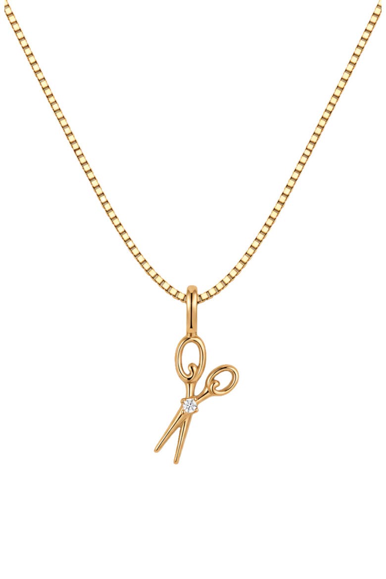 Scissors Box Chain Necklace, Main, color, Gold Vermeil