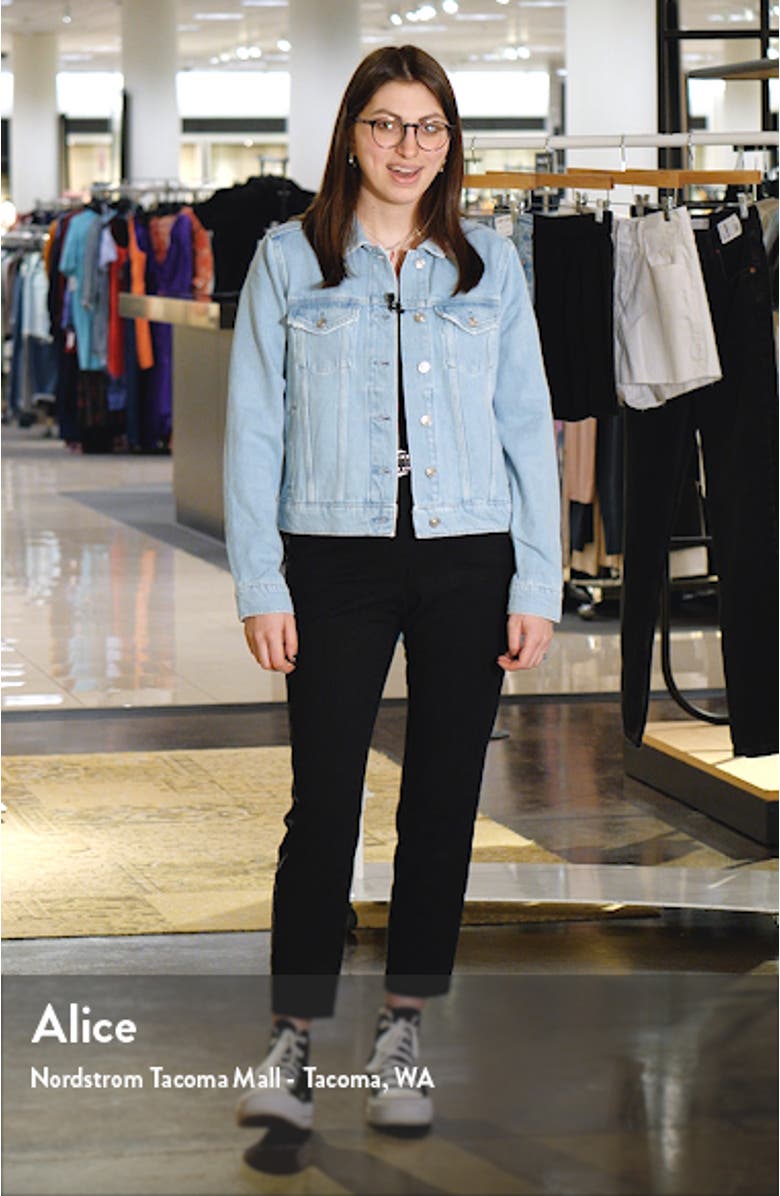 Rowan Frayed Back Yoke Denim Jacket, sales video thumbnail