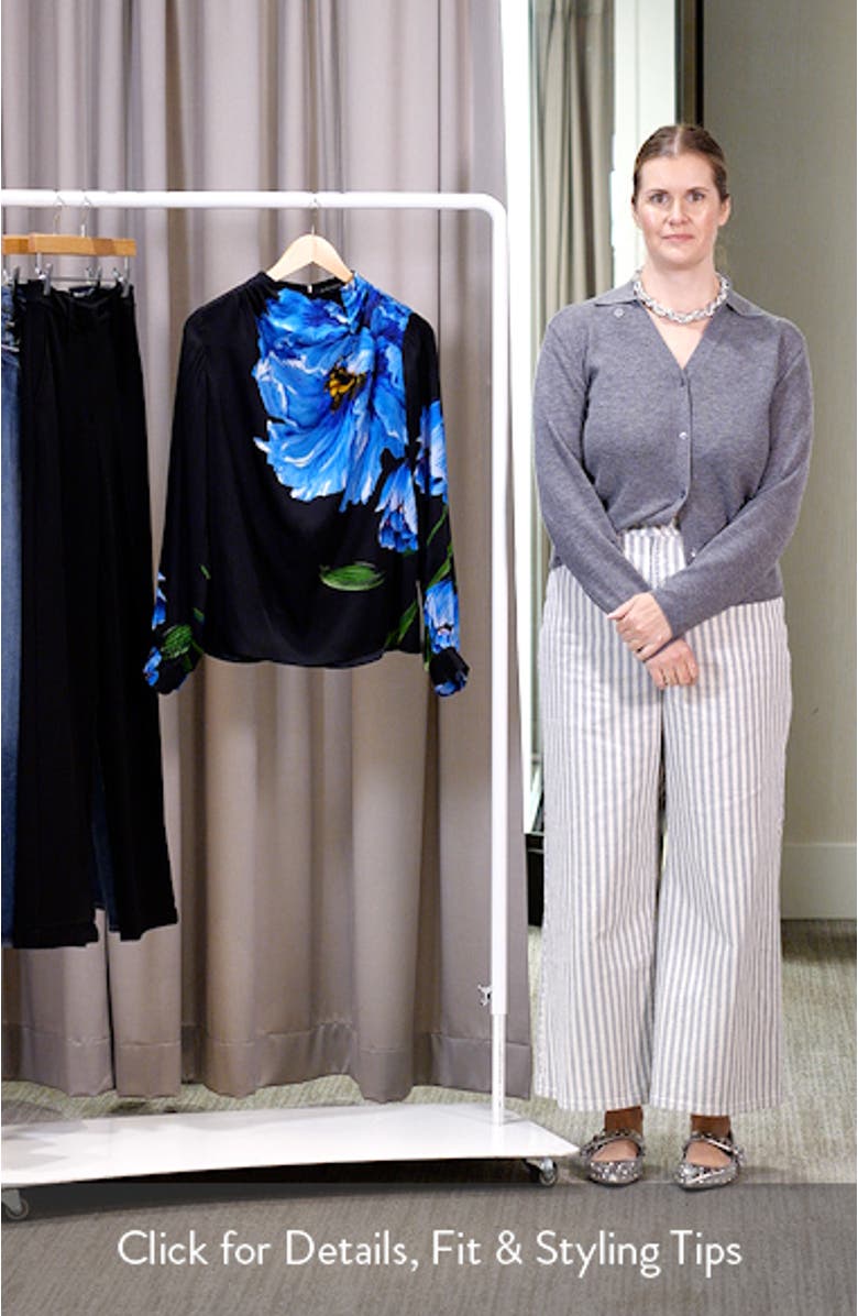 The Ember Placed Floral Silk Blend Top, sales video thumbnail