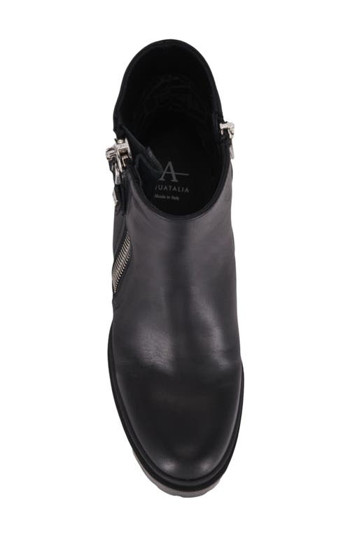 Aquatalia Emma Water Resistant Platform Bootie In Black