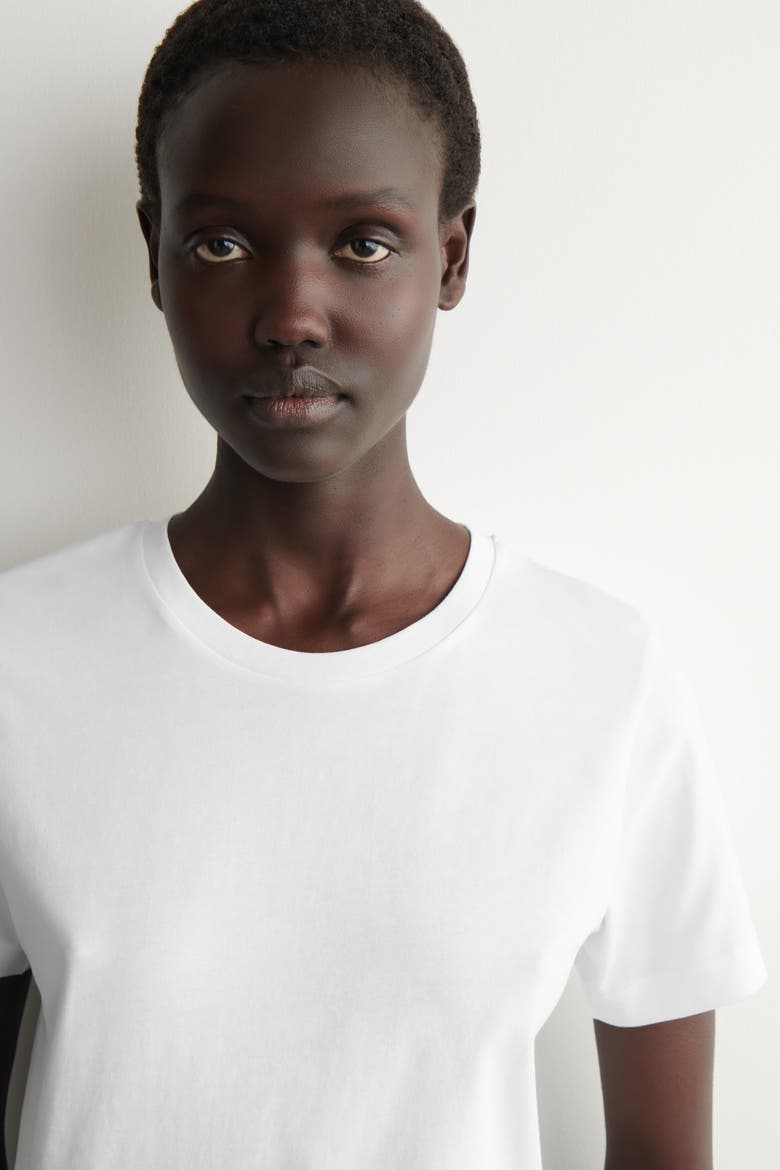 Cotton-Modal Crew-Neck T-Shirt, Alternate, color, WHITE